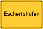 Place name sign Eschertshofen