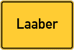 Place name sign Laaber