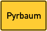 Place name sign Pyrbaum