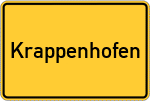 Place name sign Krappenhofen, Oberpfalz