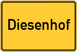 Place name sign Diesenhof