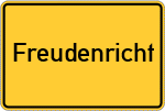 Place name sign Freudenricht