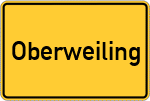 Place name sign Oberweiling
