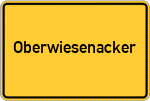 Place name sign Oberwiesenacker