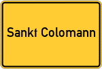Place name sign Sankt Colomann