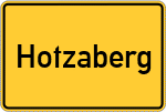 Place name sign Hotzaberg, Oberpfalz