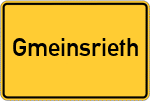 Place name sign Gmeinsrieth