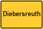 Place name sign Diebersreuth