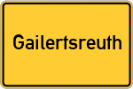 Place name sign Gailertsreuth