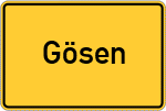 Place name sign Gösen