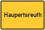Place name sign Haupertsreuth