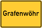 Place name sign Grafenwöhr