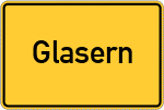Place name sign Glasern