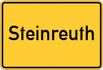 Place name sign Steinreuth