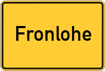 Place name sign Fronlohe