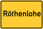 Place name sign Röthenlohe
