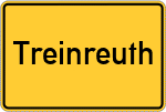 Place name sign Treinreuth