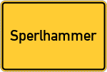 Place name sign Sperlhammer