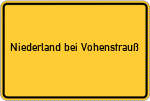 Place name sign Niederland bei Vohenstrauß