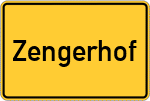 Place name sign Zengerhof