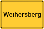 Place name sign Weihersberg