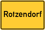 Place name sign Rotzendorf