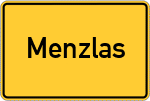 Place name sign Menzlas, Oberpfalz