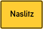 Place name sign Naslitz, Oberpfalz