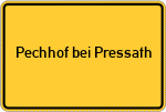Place name sign Pechhof bei Pressath