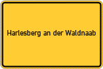 Place name sign Harlesberg an der Waldnaab