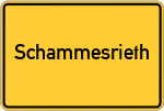 Place name sign Schammesrieth