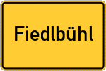 Place name sign Fiedlbühl