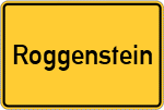 Place name sign Roggenstein