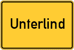 Place name sign Unterlind