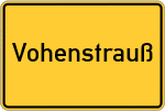 Place name sign Vohenstrauß