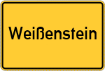 Place name sign Weißenstein