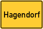 Place name sign Hagendorf