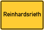 Place name sign Reinhardsrieth