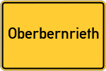 Place name sign Oberbernrieth