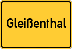 Place name sign Gleißenthal