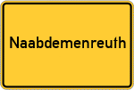 Place name sign Naabdemenreuth