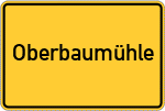 Place name sign Oberbaumühle