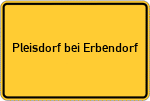 Place name sign Pleisdorf bei Erbendorf