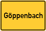 Place name sign Göppenbach, Oberpfalz