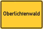 Place name sign Oberlichtenwald