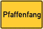 Place name sign Pfaffenfang, Oberpfalz