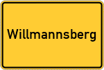 Place name sign Willmannsberg, Oberpfalz