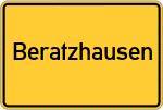 Place name sign Beratzhausen