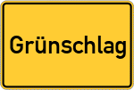 Place name sign Grünschlag