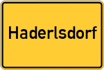 Place name sign Haderlsdorf